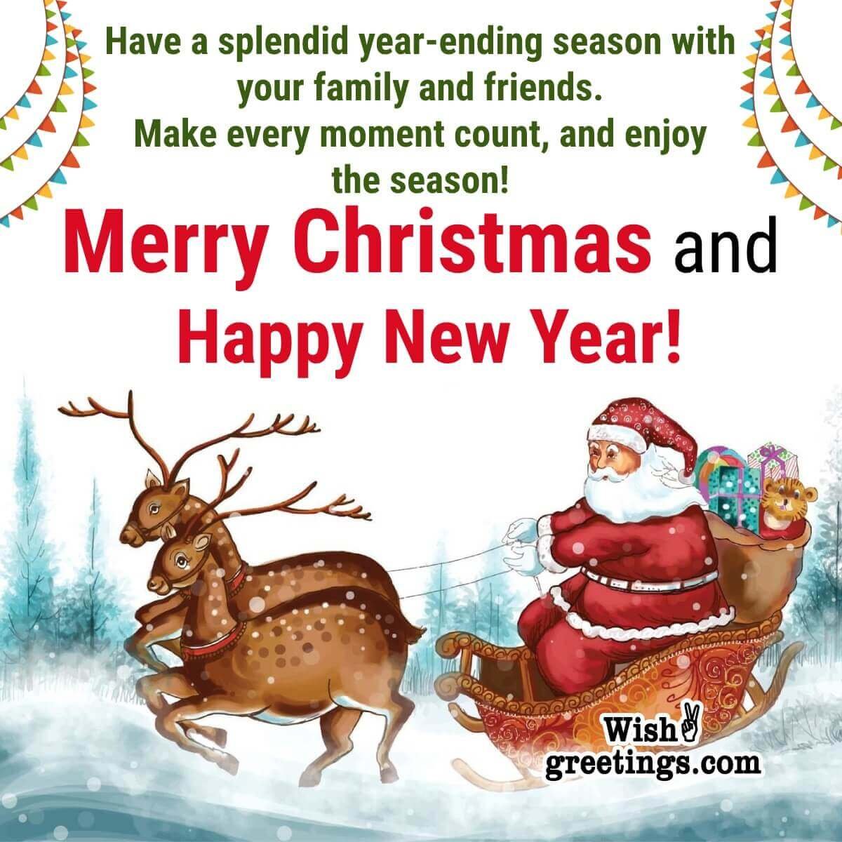 Christmas And Happy New Year Wish Pic