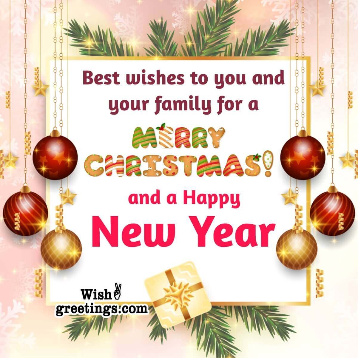 Merry Christmas And Happy New Year Message Picture