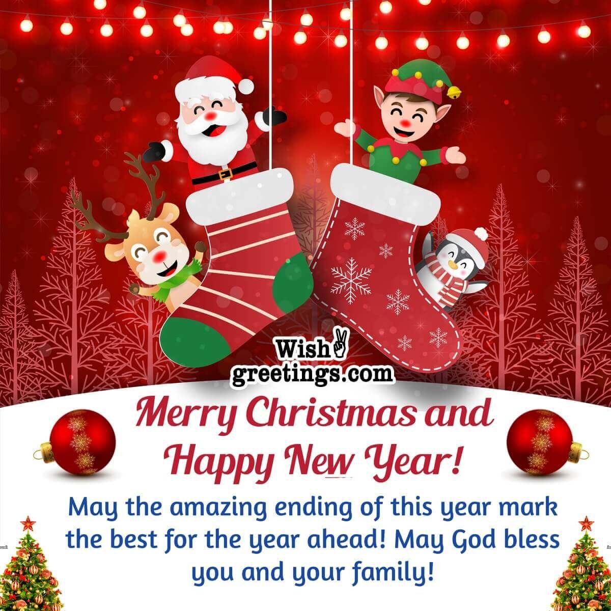 Merry Christmas And Happy New Year Whatsapp Status Photo