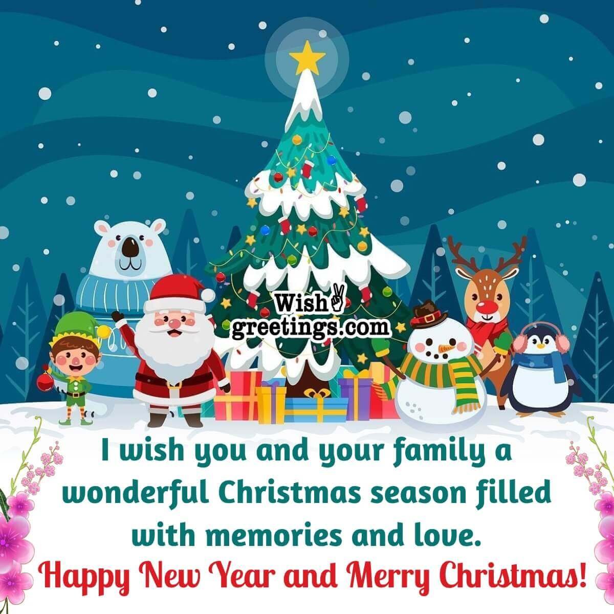 Merry Christmas And Happy New Year Wish Pic For Friends
