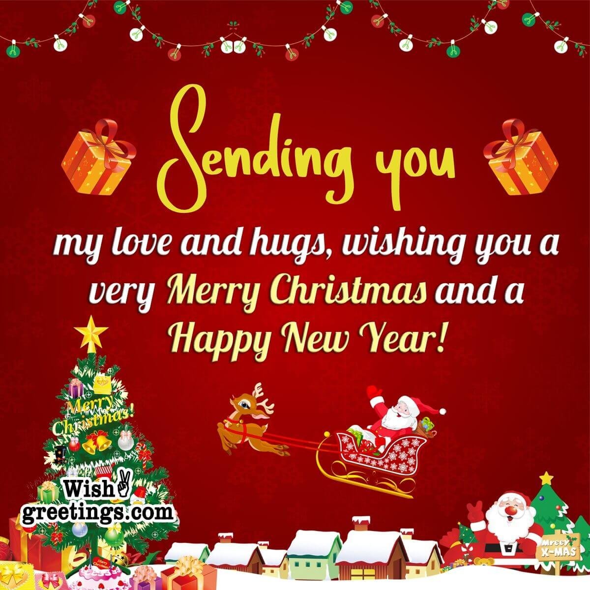 Merry Christmas And New Year Wish Photo For Lover