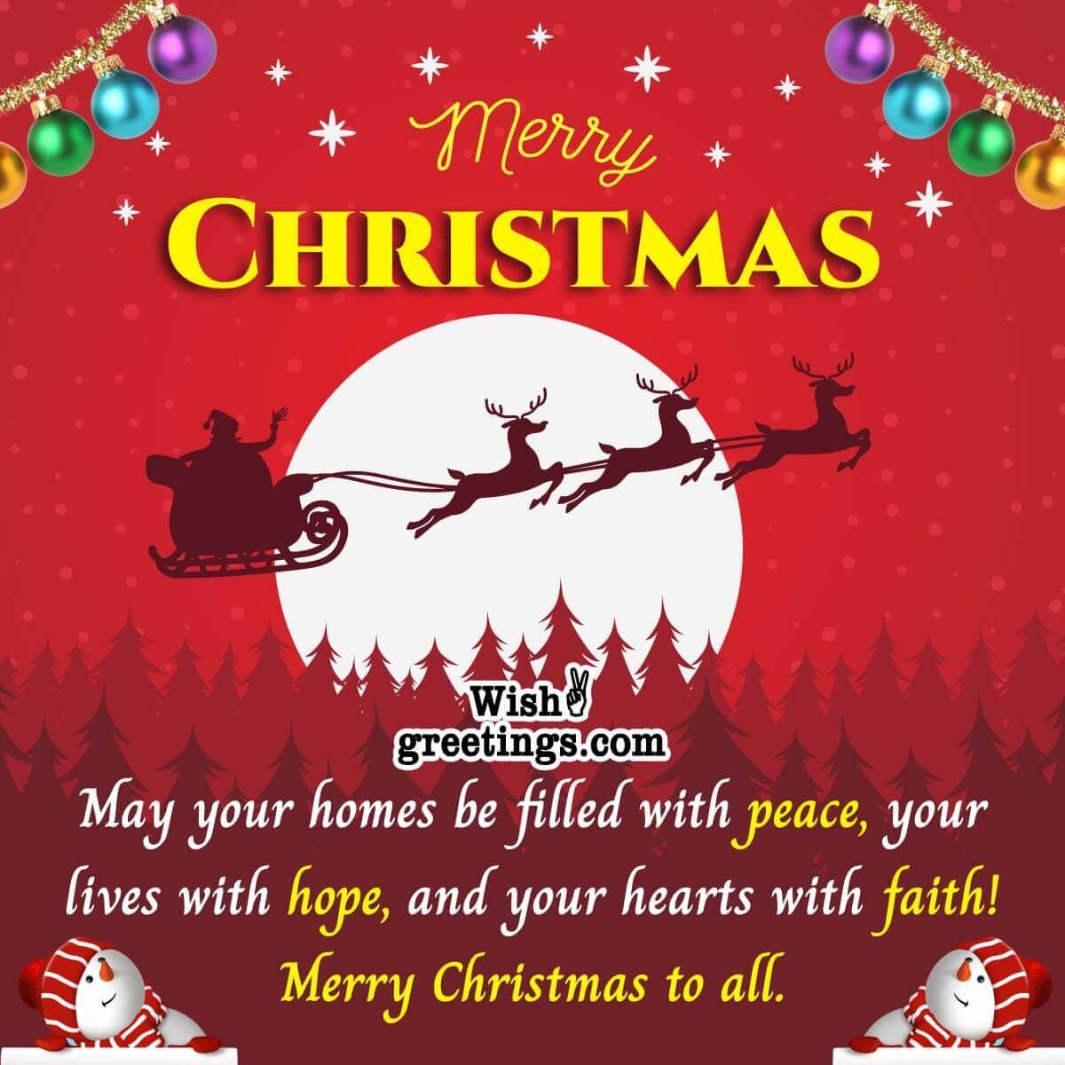 Religious Merry Christmas Message Image