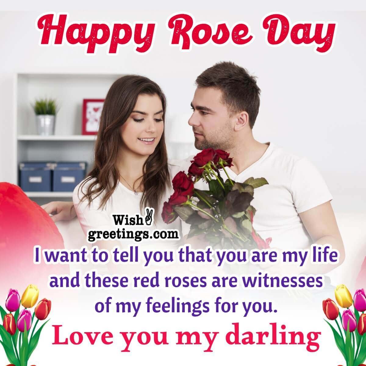 Happy Rose Day Wish Image For Darling