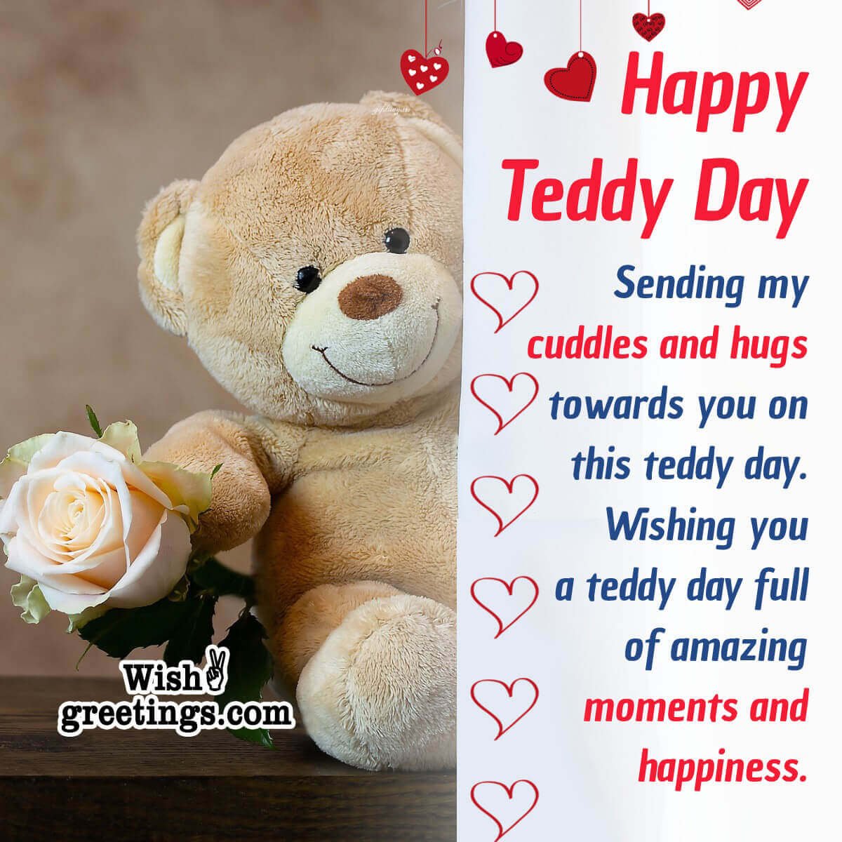 Happy Teddy Day Message Photo