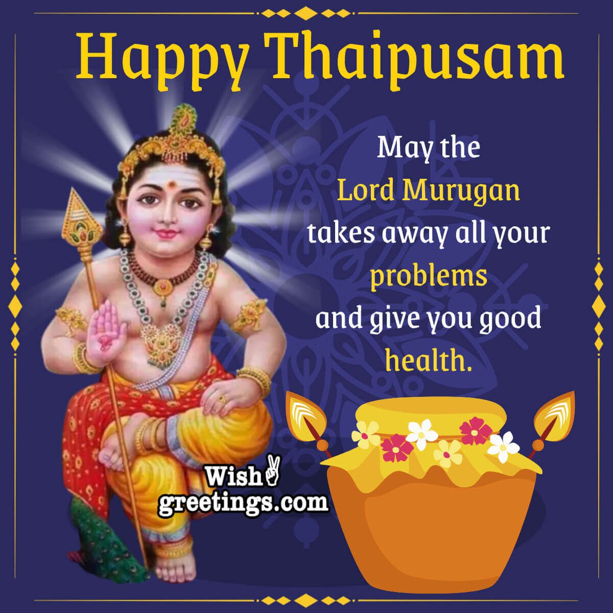 Happy Thaipusam Greeting Image