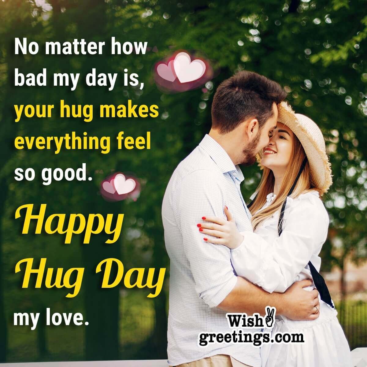 Happy Hug Day Wishes - Wish Greetings