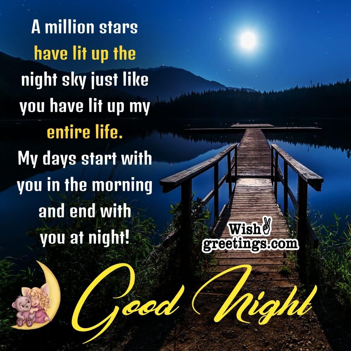 Sweet Good Night Wishes - Wish Greetings