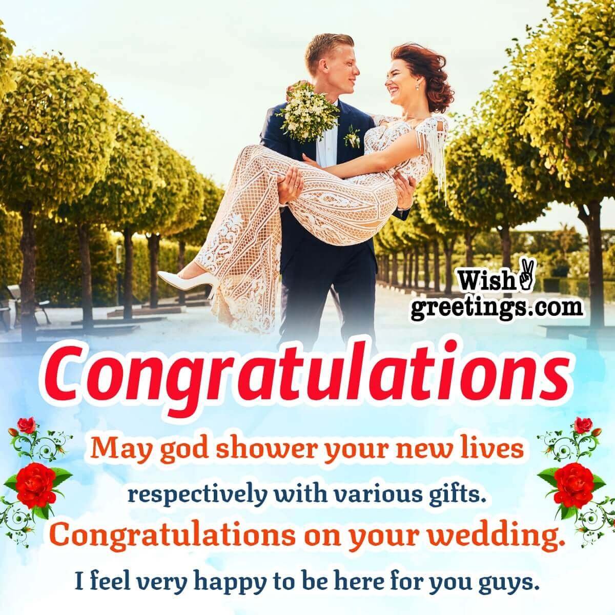 Congratulations On Your Wedding Message Image