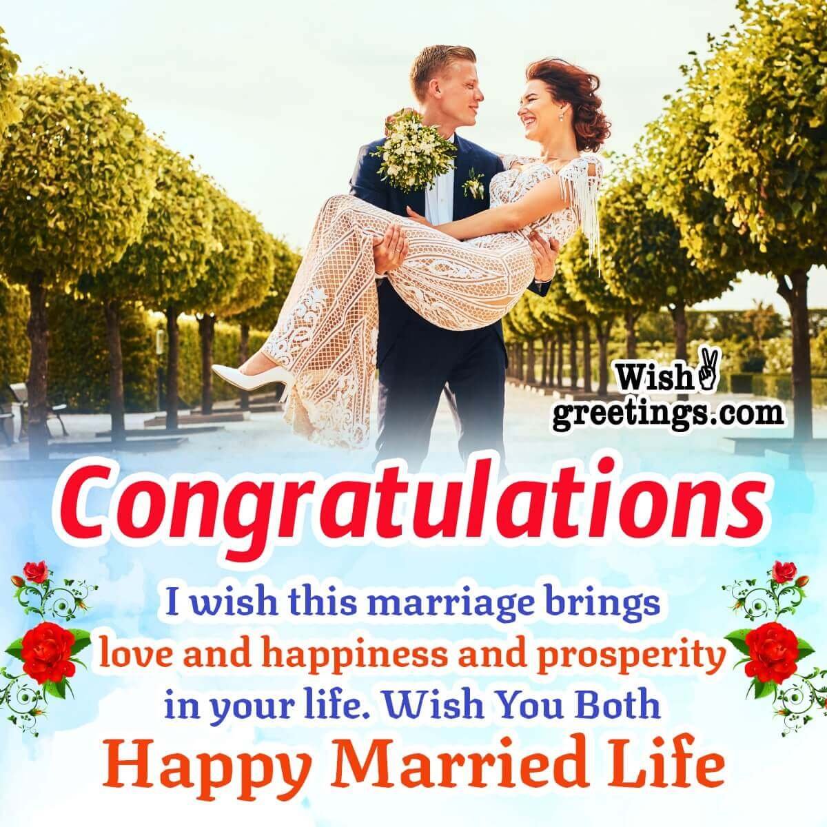 Congratulations On Your Wedding Wish Photo