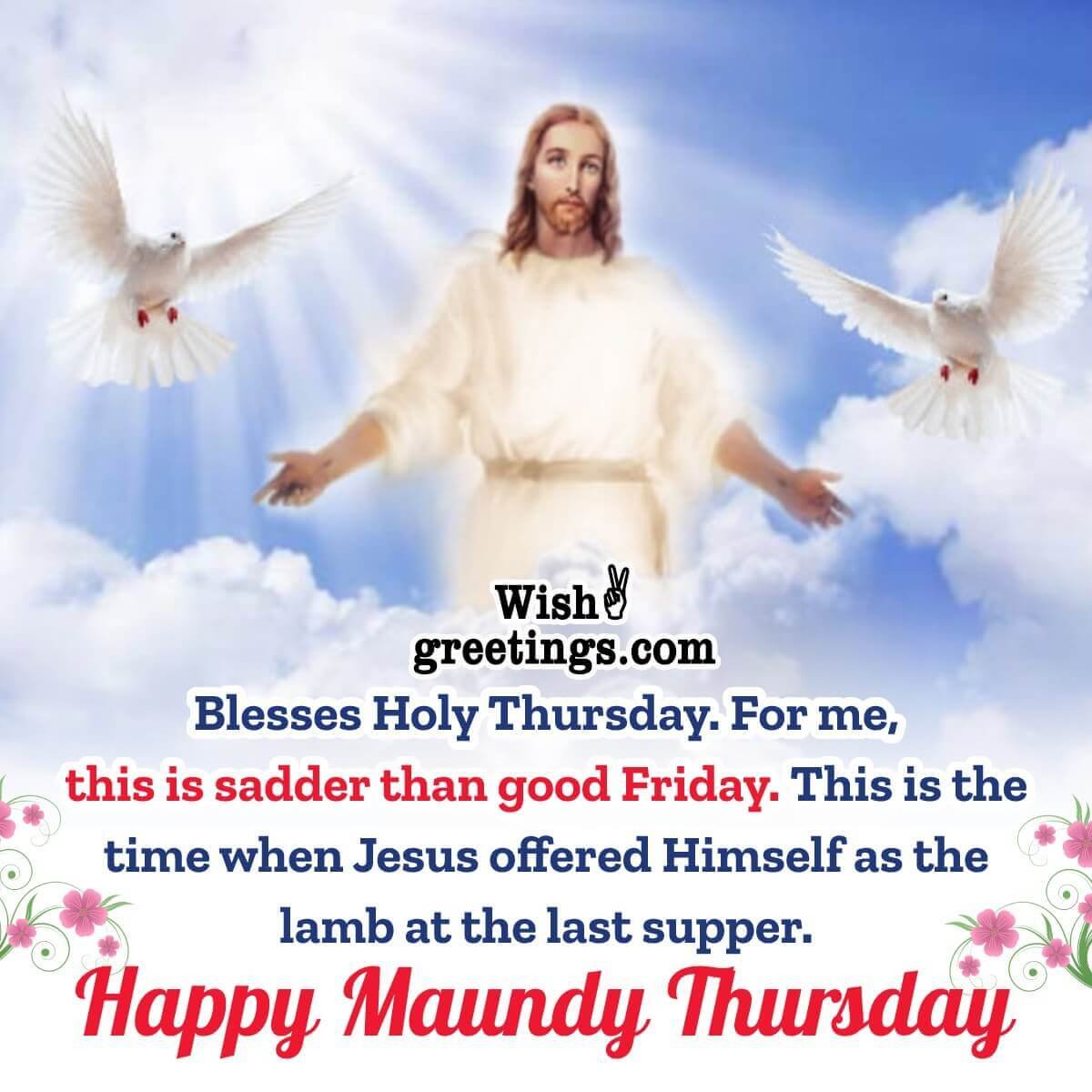 Blessed Maundy Thursday Wish Image