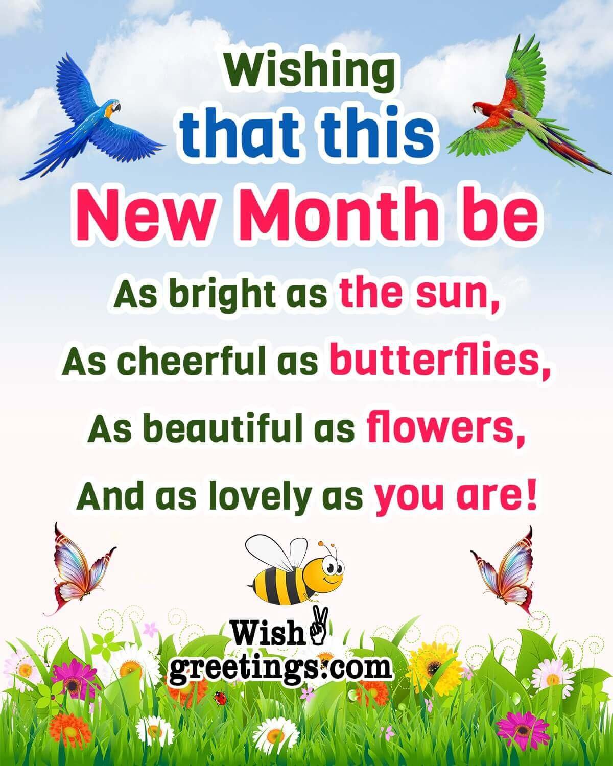 Happy New Month Wish Image For Friends