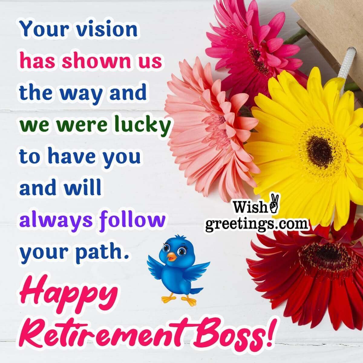 Best Happy Retirement Boss Message Pic