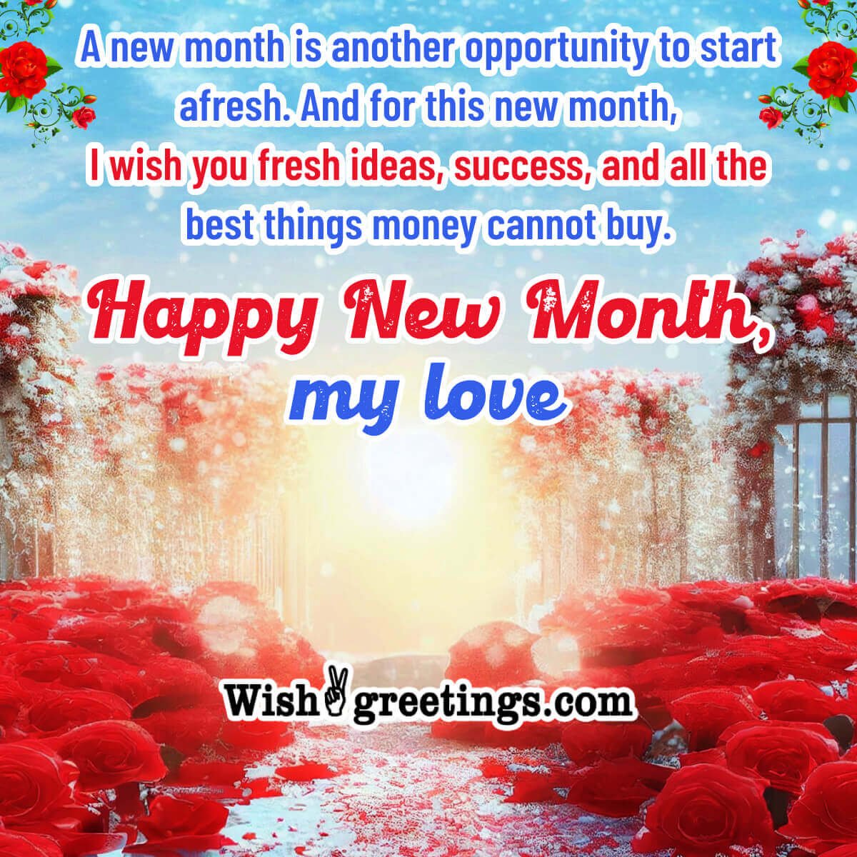 Happy New Month Wishes for Lover