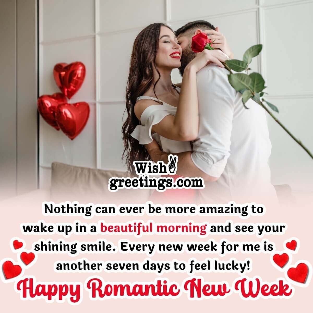 Happy New Week Romantic Message Photo