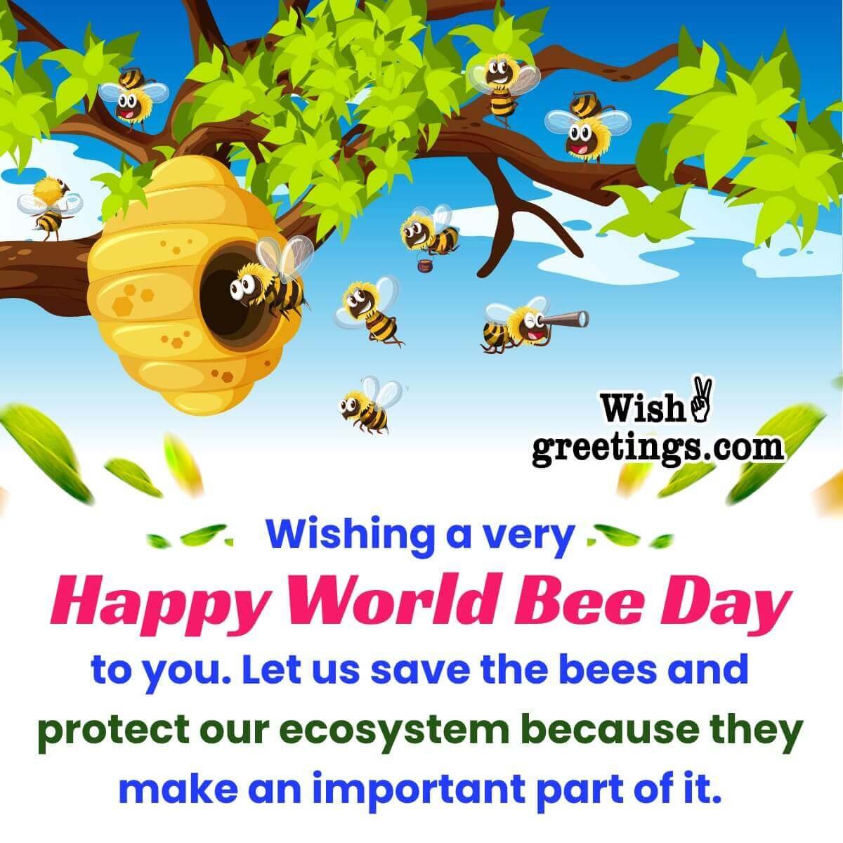 Happy World Bee Day Wish Image