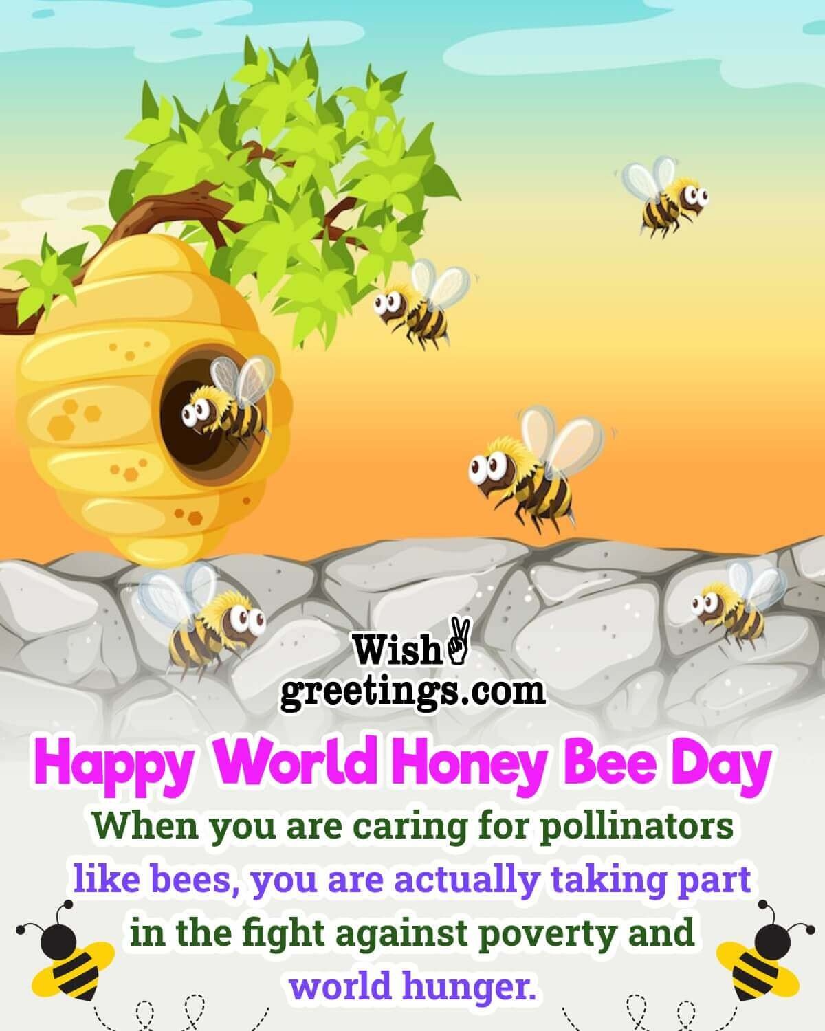 Happy World Honey Bee Day Message Image