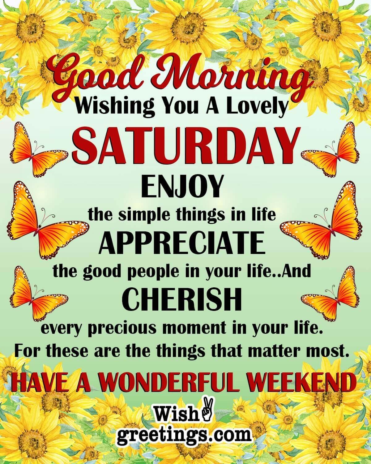 Best Saturday Morning Wishes Quote - Wish Greetings