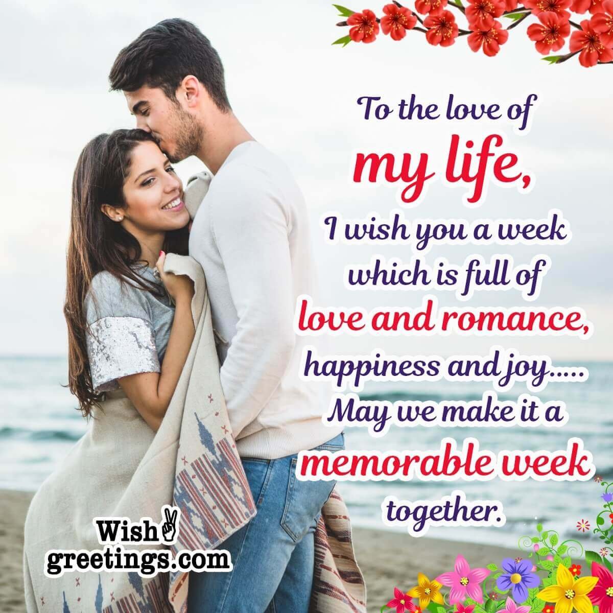 Romantic New Week Wishes For Lover Wish Greetings