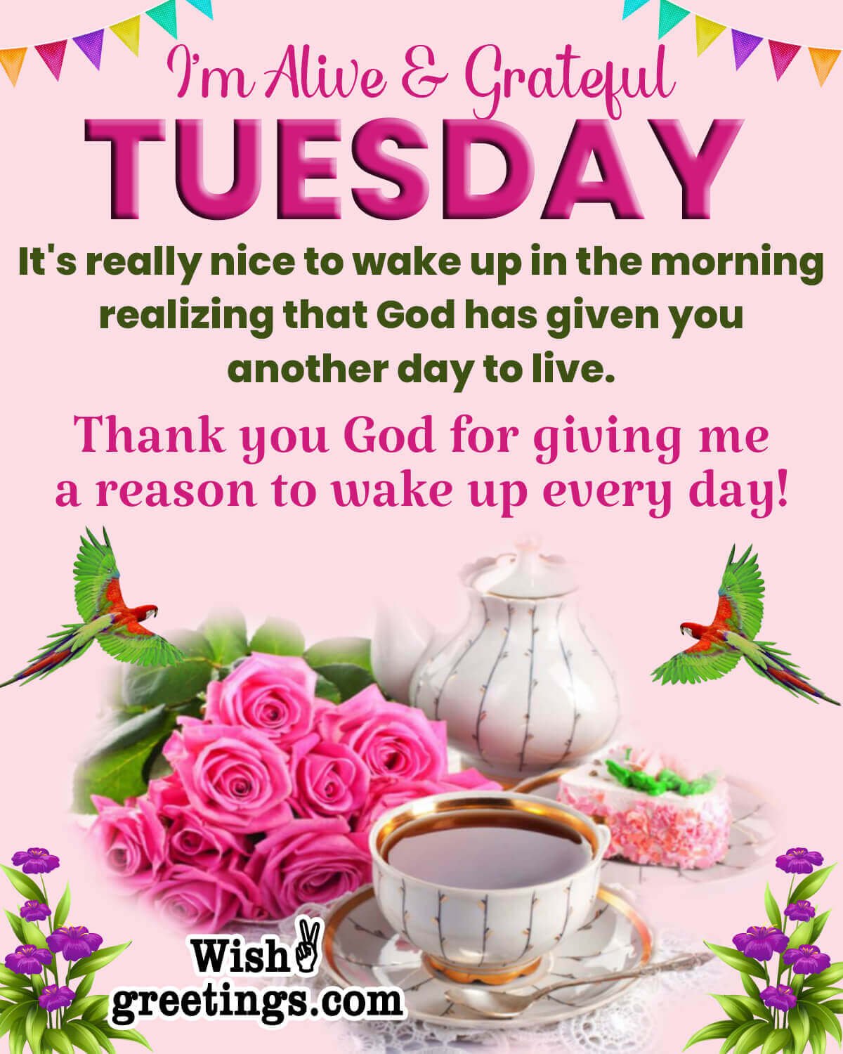 Thank You God Tuesday Message Image