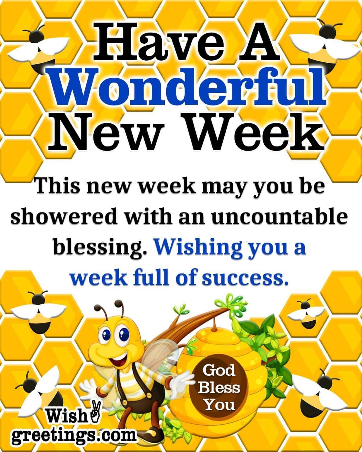 Wonderful New Week Wish Picture