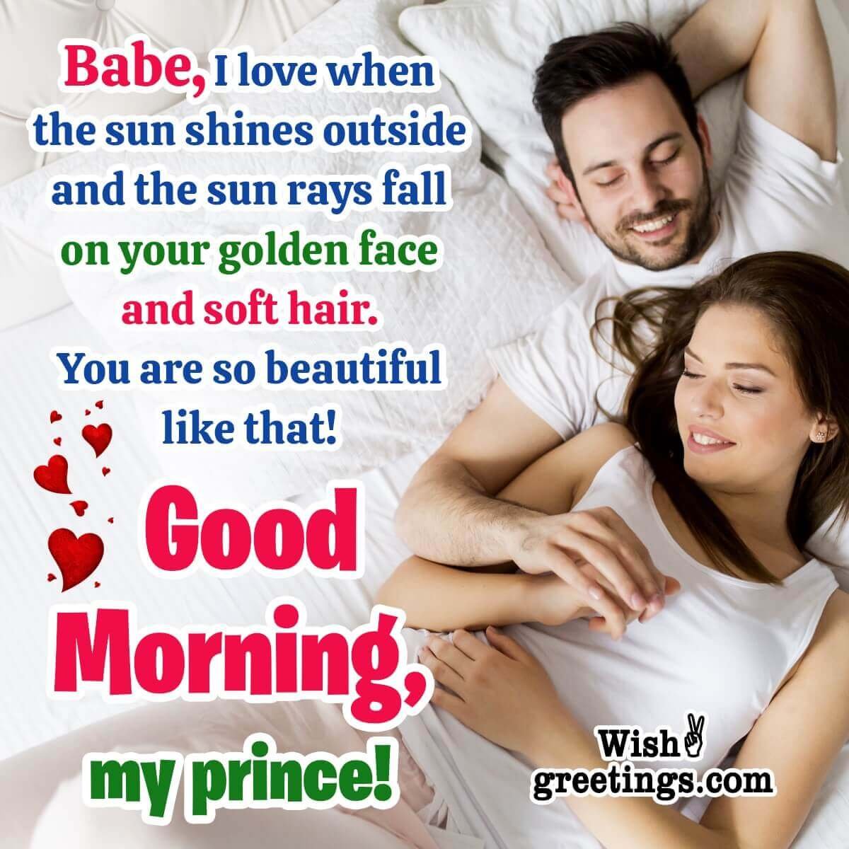 Good Morning My Prince Wish Image