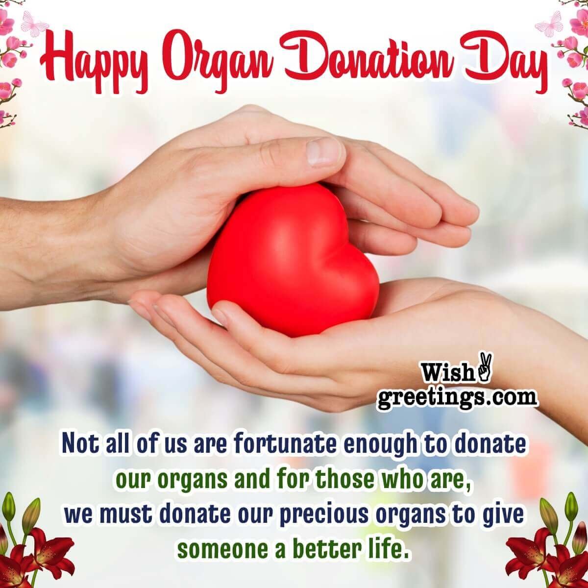 Happy Organ Donation Day Message Picture