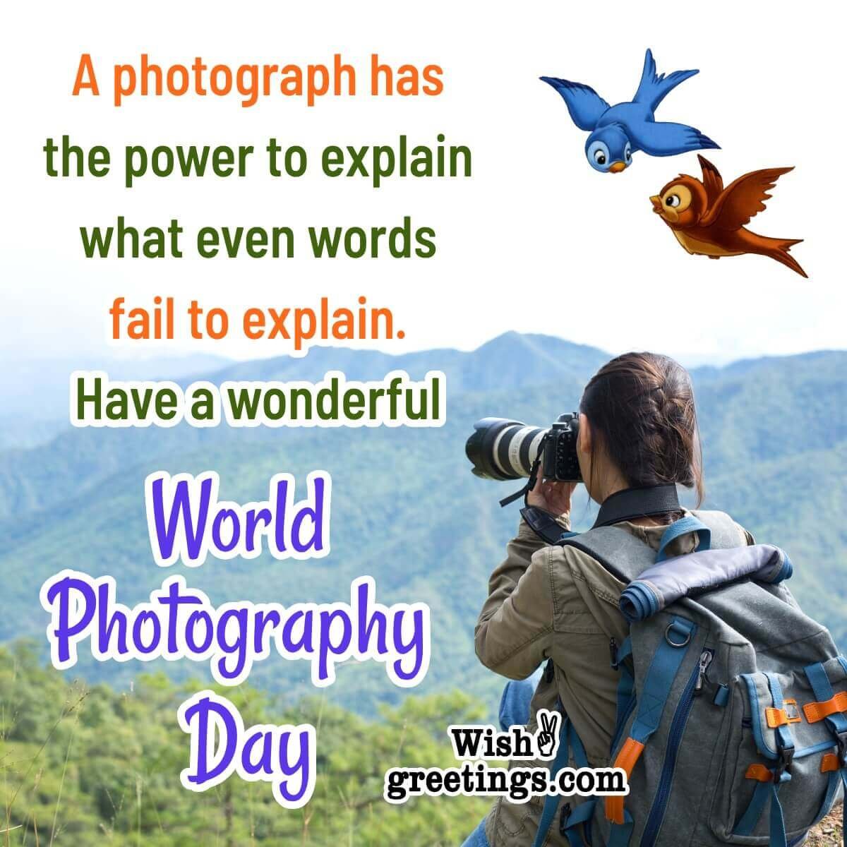 World Photography Day Wish Picture