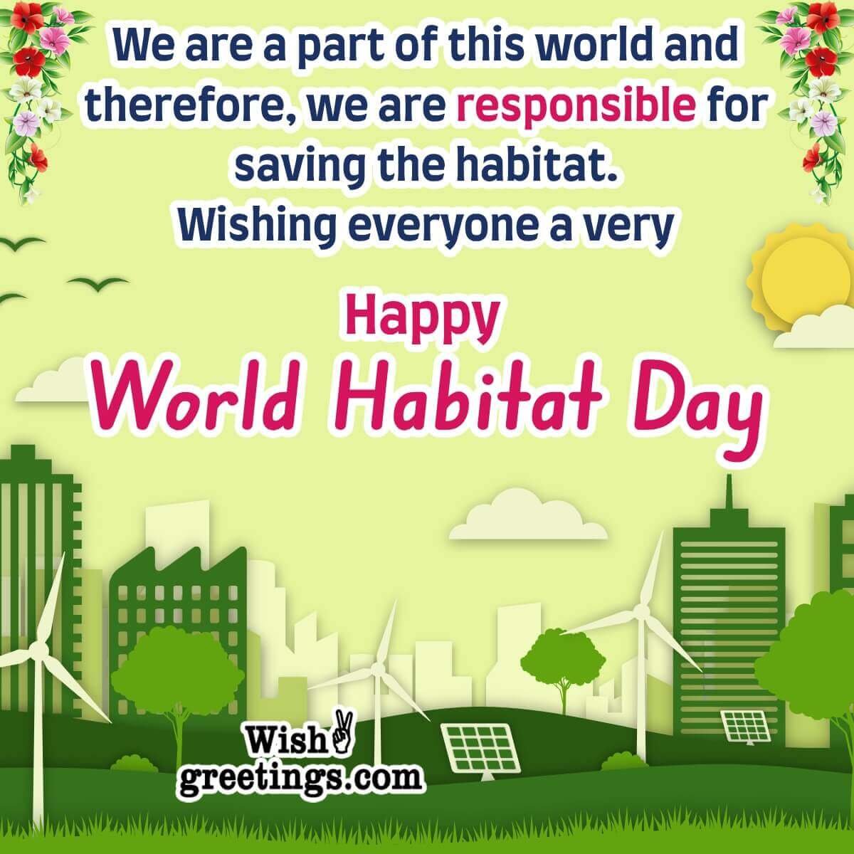 Happy World Habitat Day Wish Photo