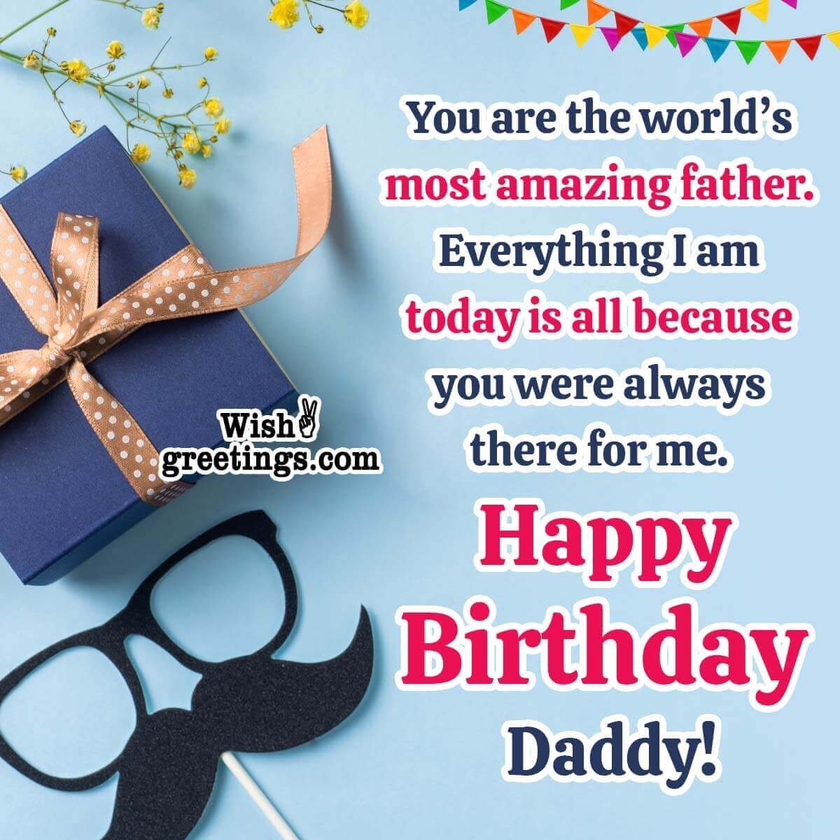 Beautiful Happy Birthday Father Wish Image