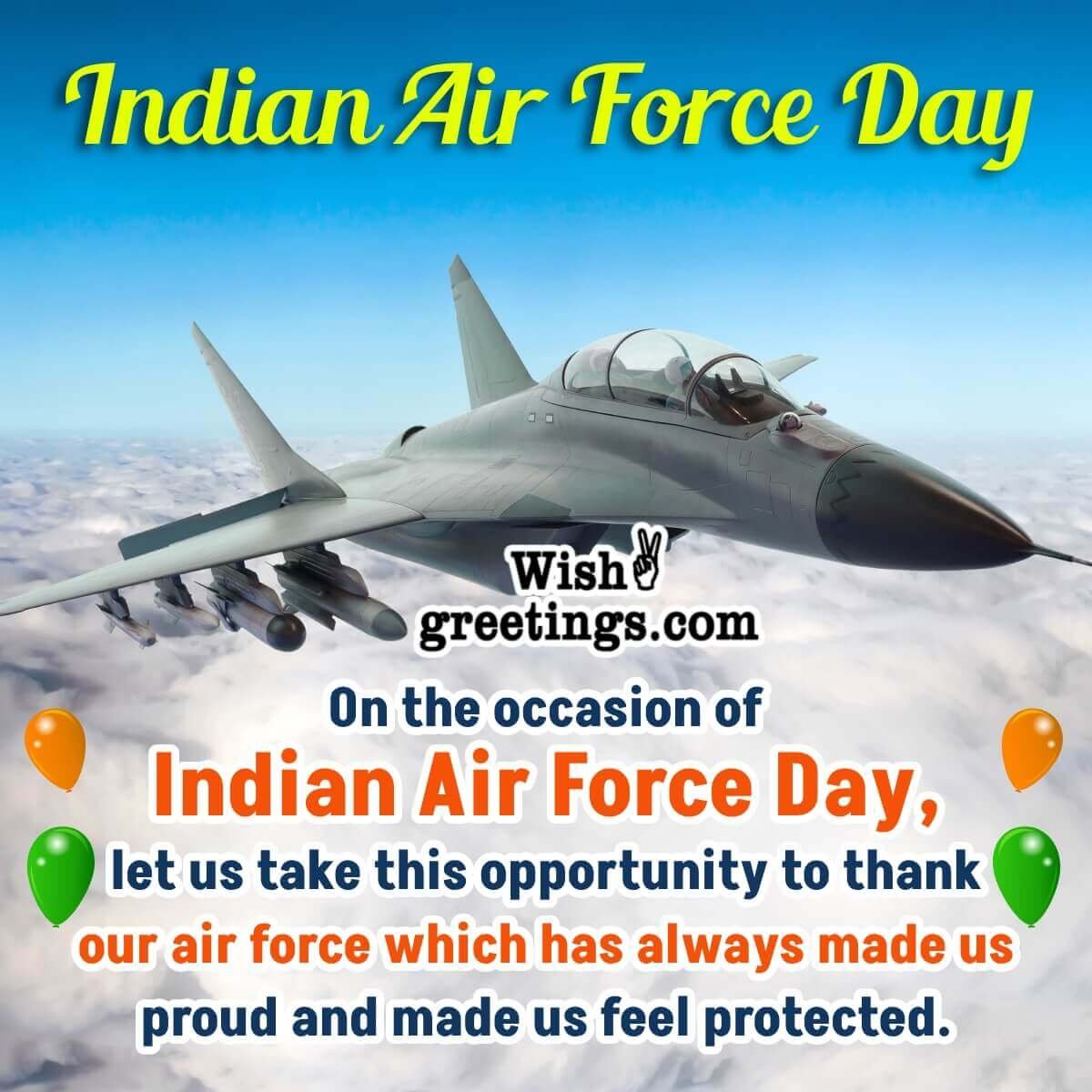 Happy Indian Air Force Day Greeting Picture