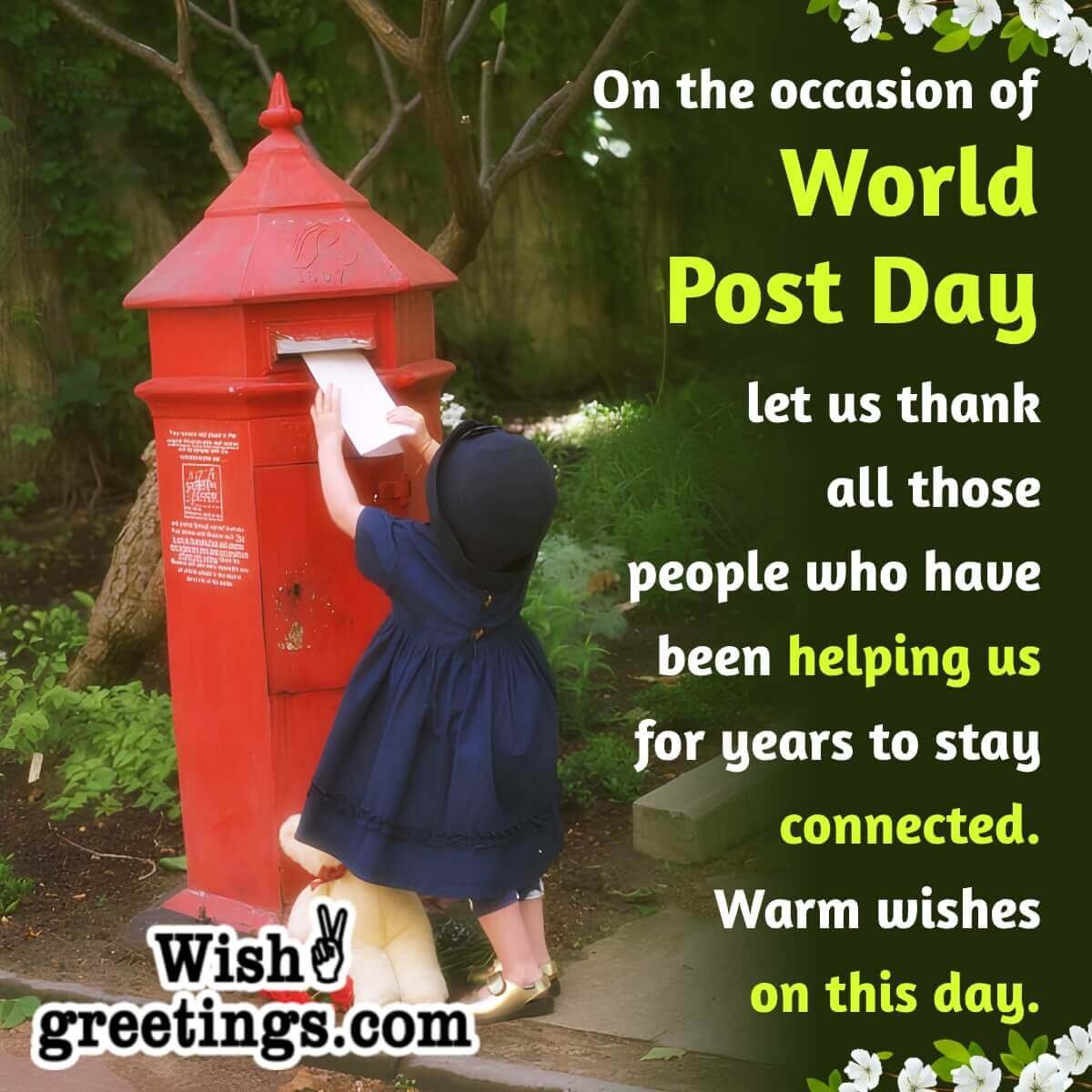 Warm Wishes On World Post Day