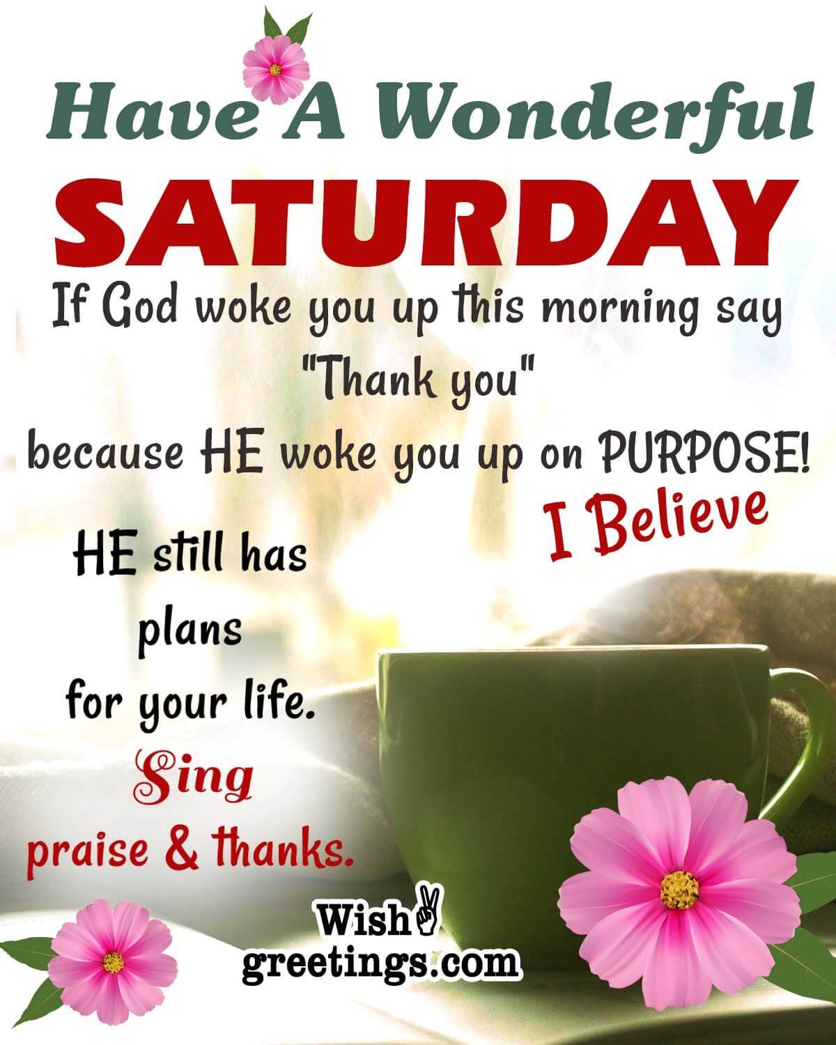 Wonderful Saturday Message