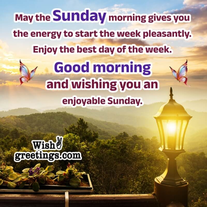 Good Morning Sunday Morning Greeting