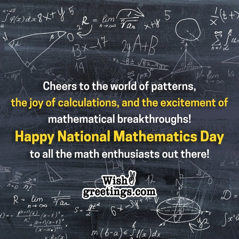 Happy National Mathematics Day Message