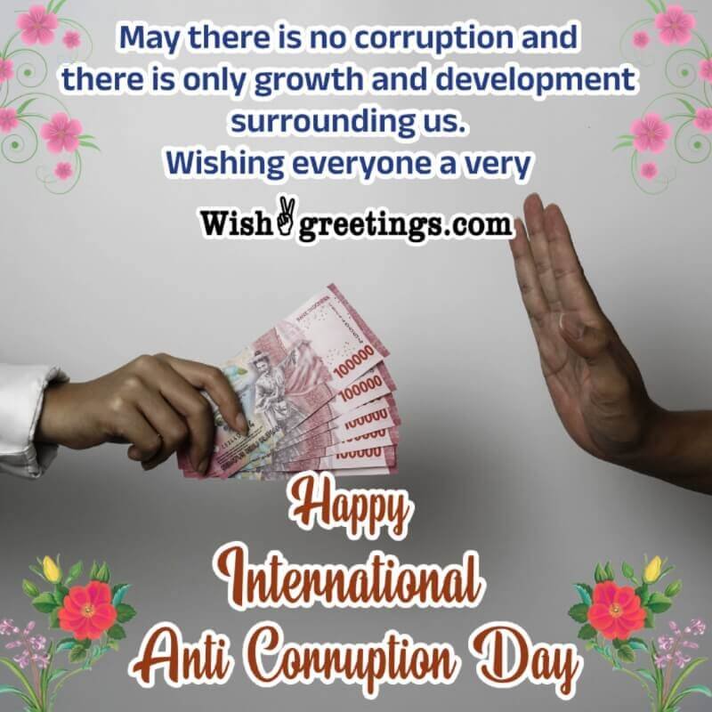 Happy Nternational Anti Corruption Day Message