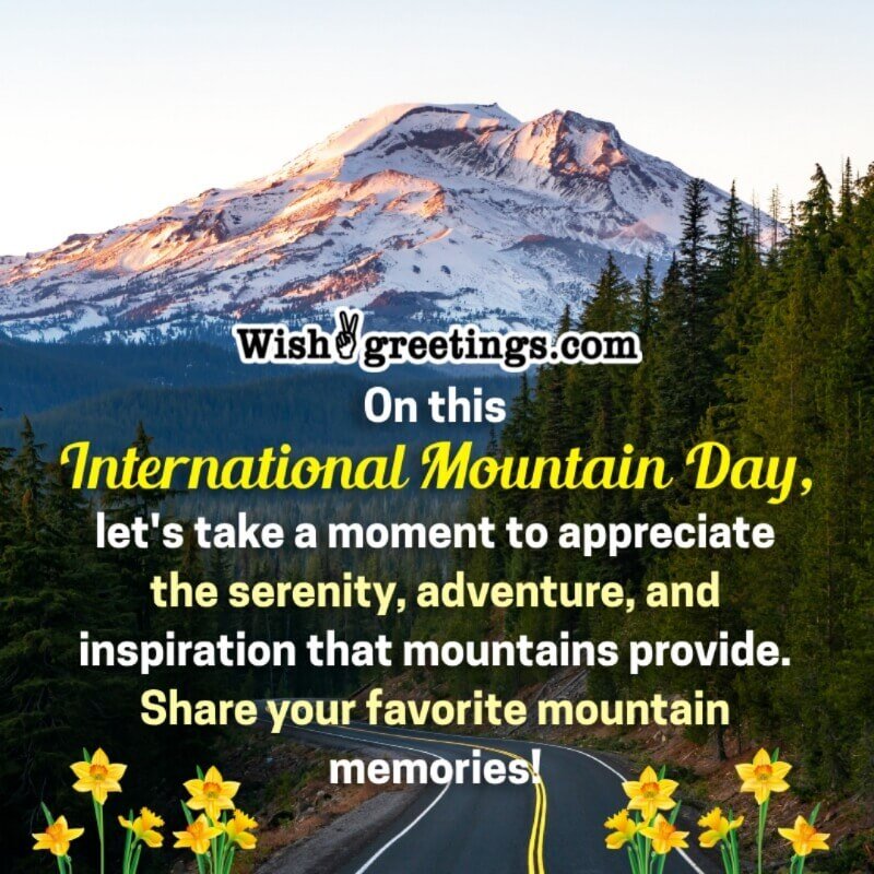 International Mountain Day Message