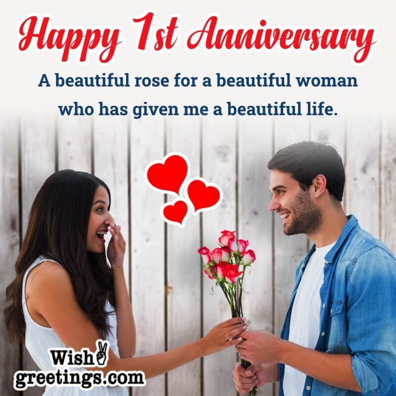 Beautiful 1st Anniversary Wishes For Wife