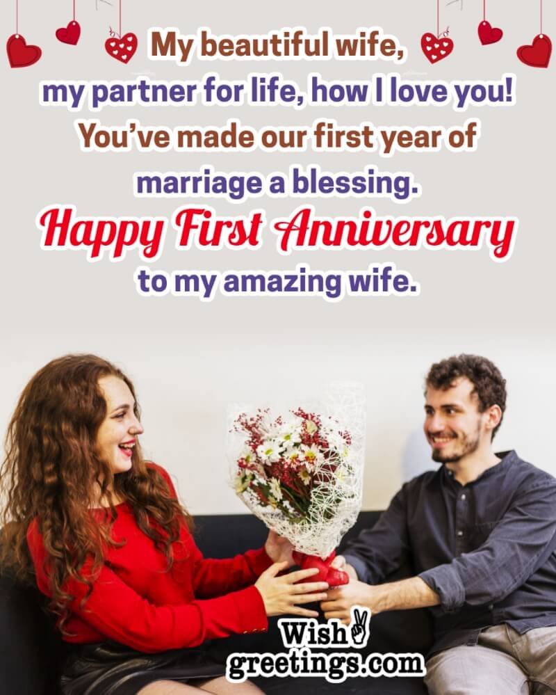 Happy First Anniversary To Amazing Wife
