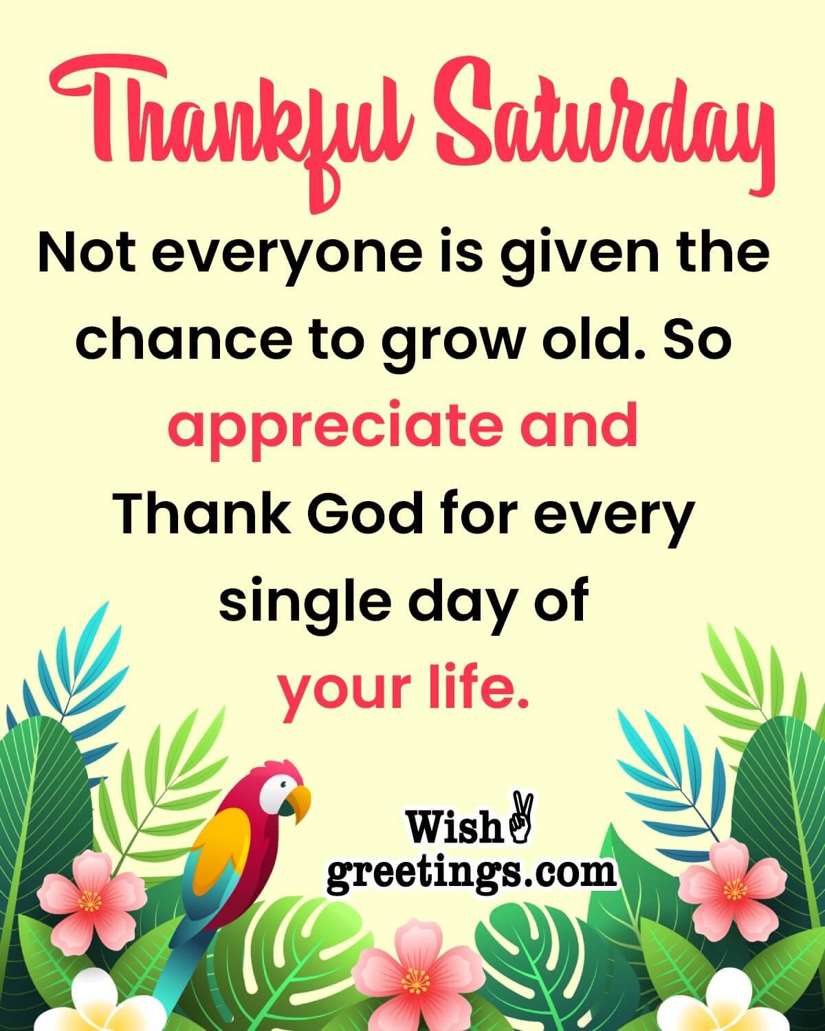 Thankful Saturday Morning Quote Image