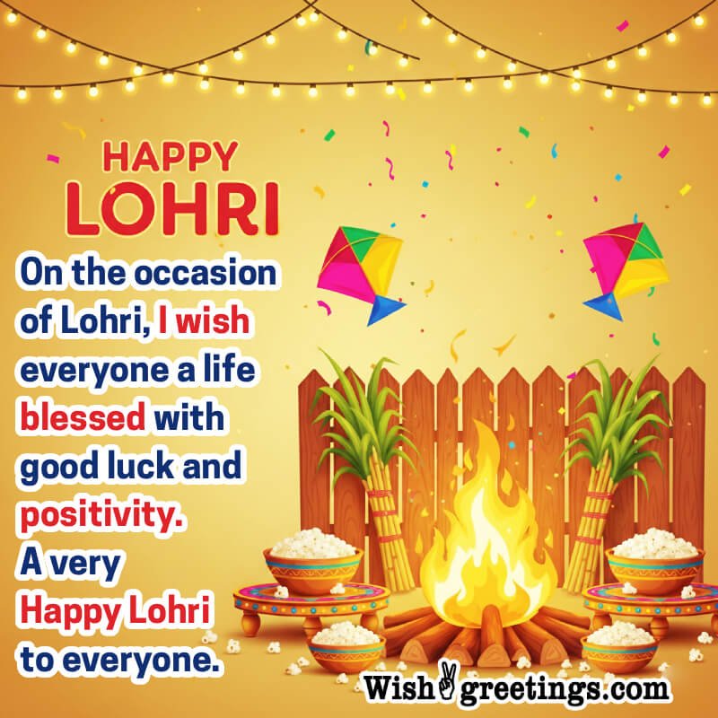 Happy Lohri To Everyone Blessed Image