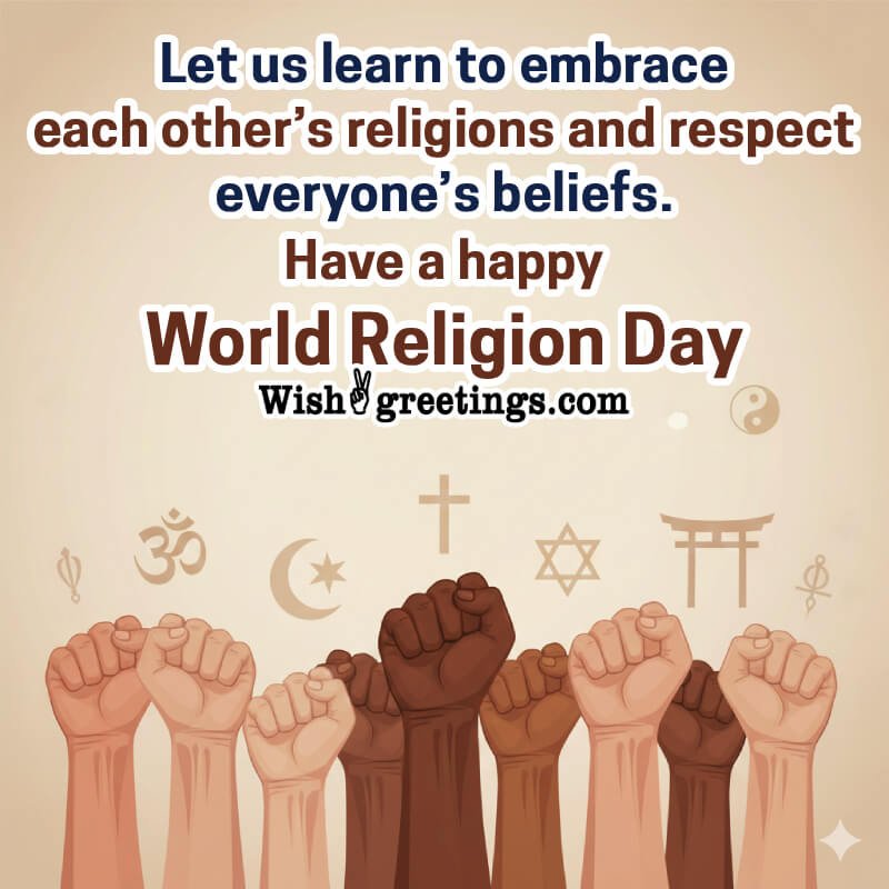 Have A Happy World Religion Day Message Photo
