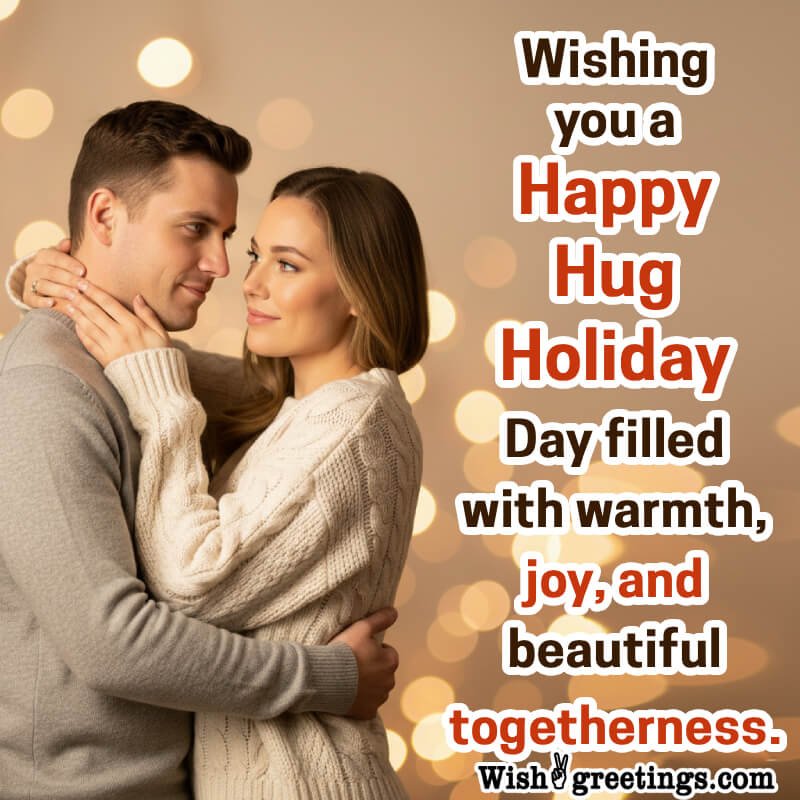Wishing You A Happy Hug Holiday Day Nice Pic