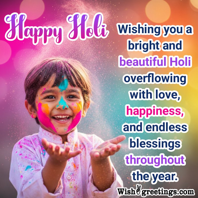 Happy Holi Beautiful Blessing Picture
