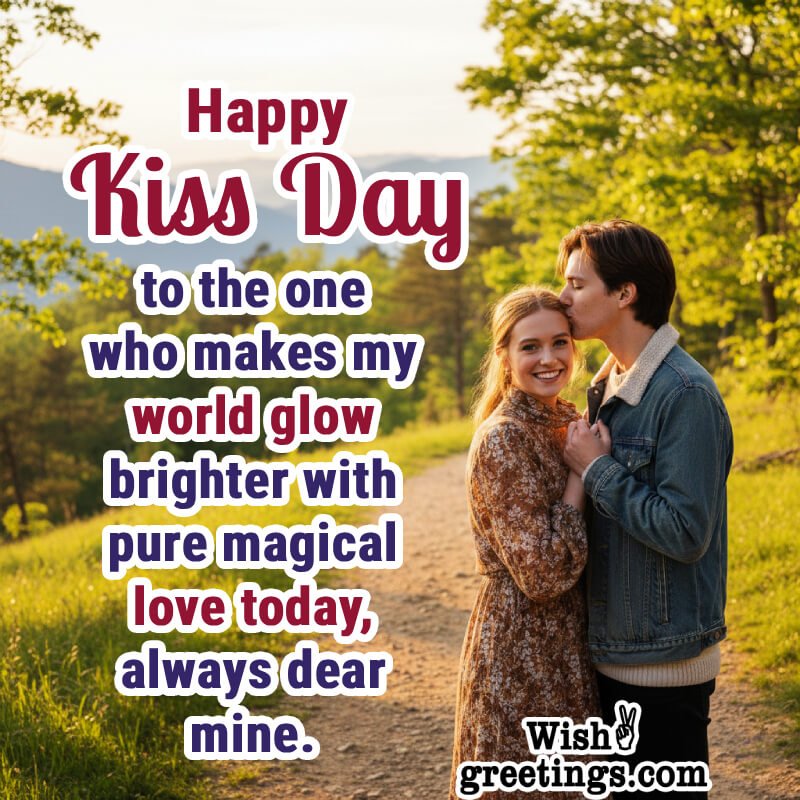 Happy Kiss Day Dear Lovely Greeting Image