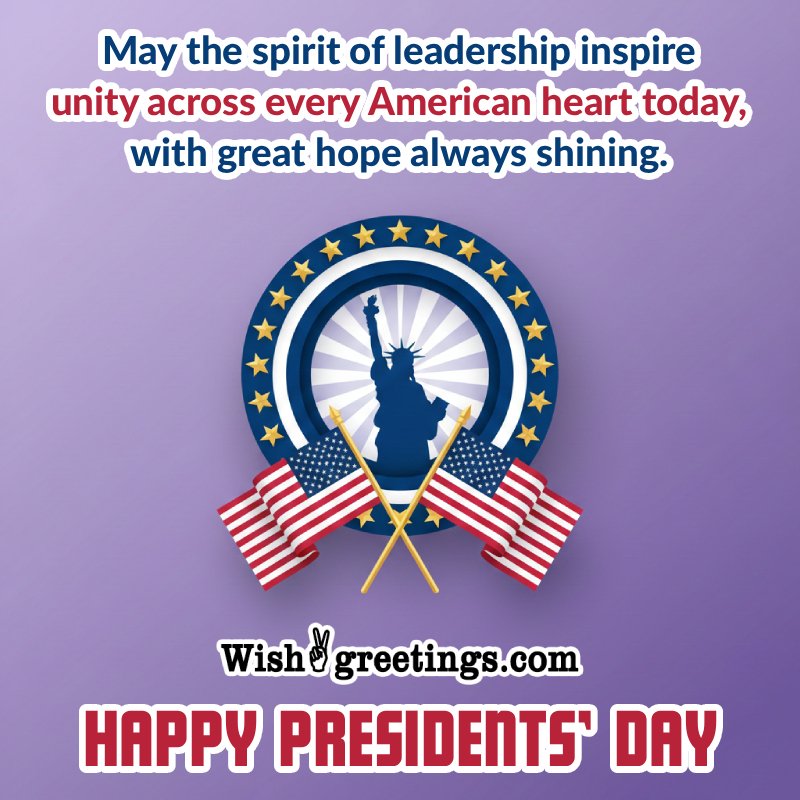 Happy President’s Day Inspirational Wishing Pic