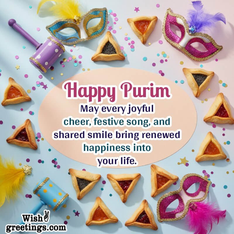 Happy Purim Joyful Wishing Picture