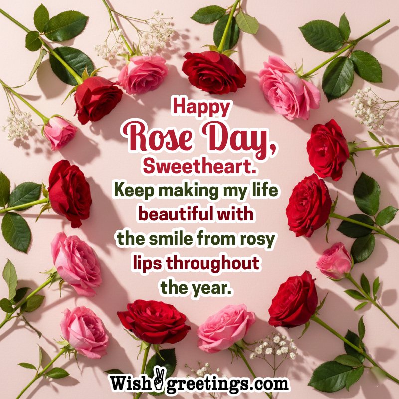 Happy Rose Day Sweetheart Wonderful Wishing Pic