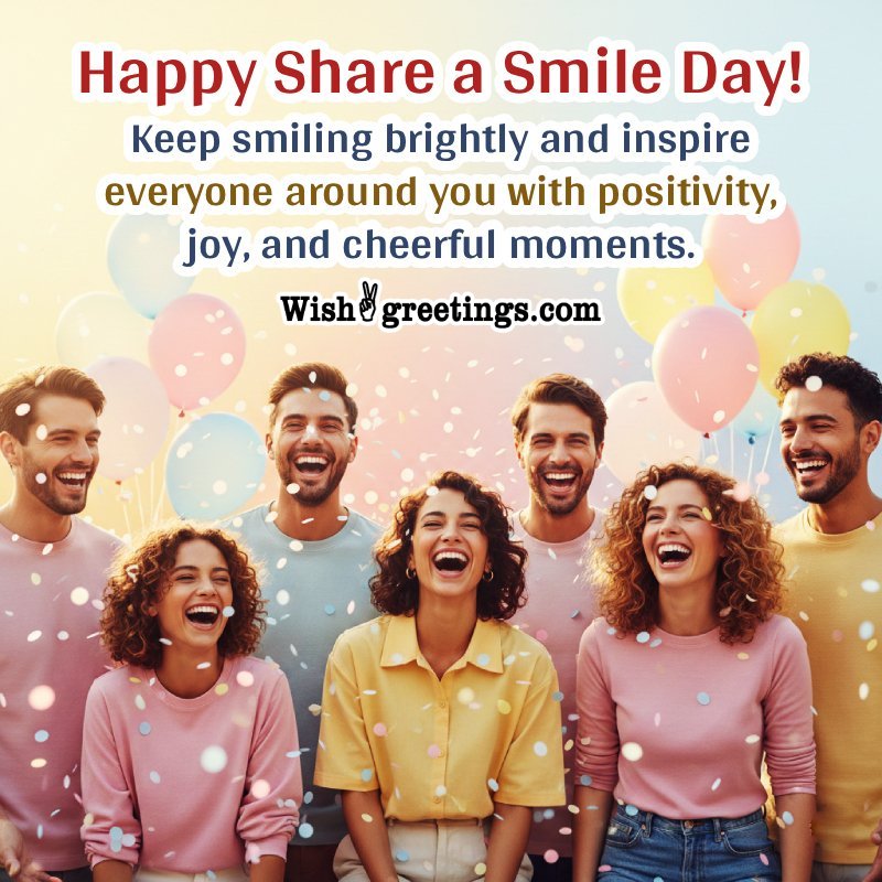 Happy Share A Smile Day Cheerful Moment Image