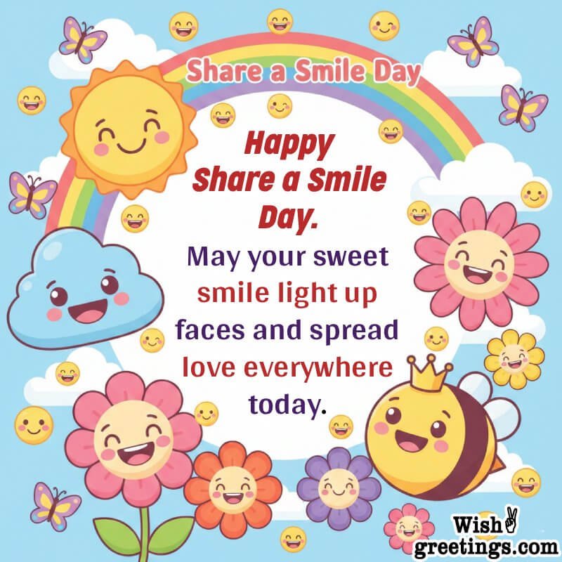 Happy Share A Smile Day Wonderful Status Photo