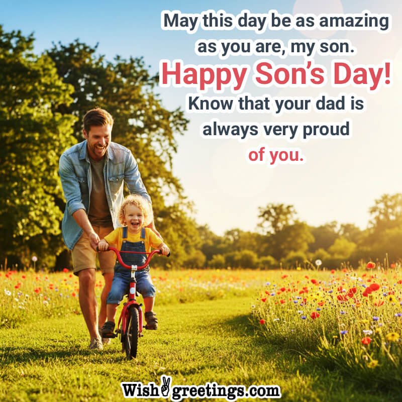 Happy Son's Day Lovely Wishing Image